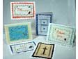 This is a set of six blank note cards. They are hand