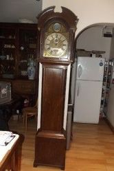 LONGCASE AUTOMATON 8 DAY BRASS ARCHED DIAL 18TH CENTURY CLOCK STUNNING