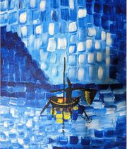 Twilight Fishing Painting